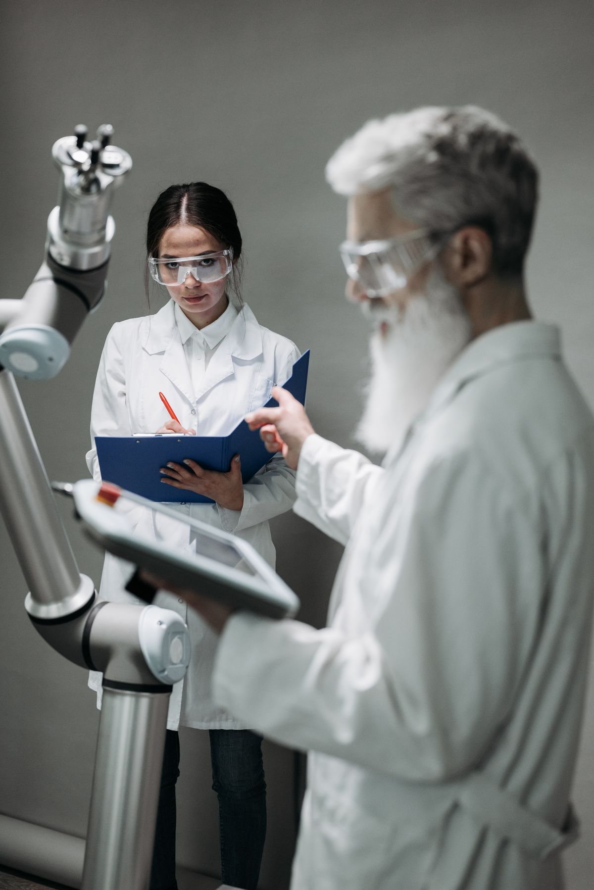 Data scientist reviewing machine learning model training results on a laptop