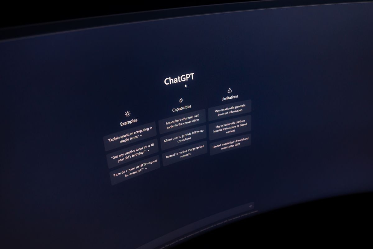 Natural language processing text analysis displayed on a computer screen