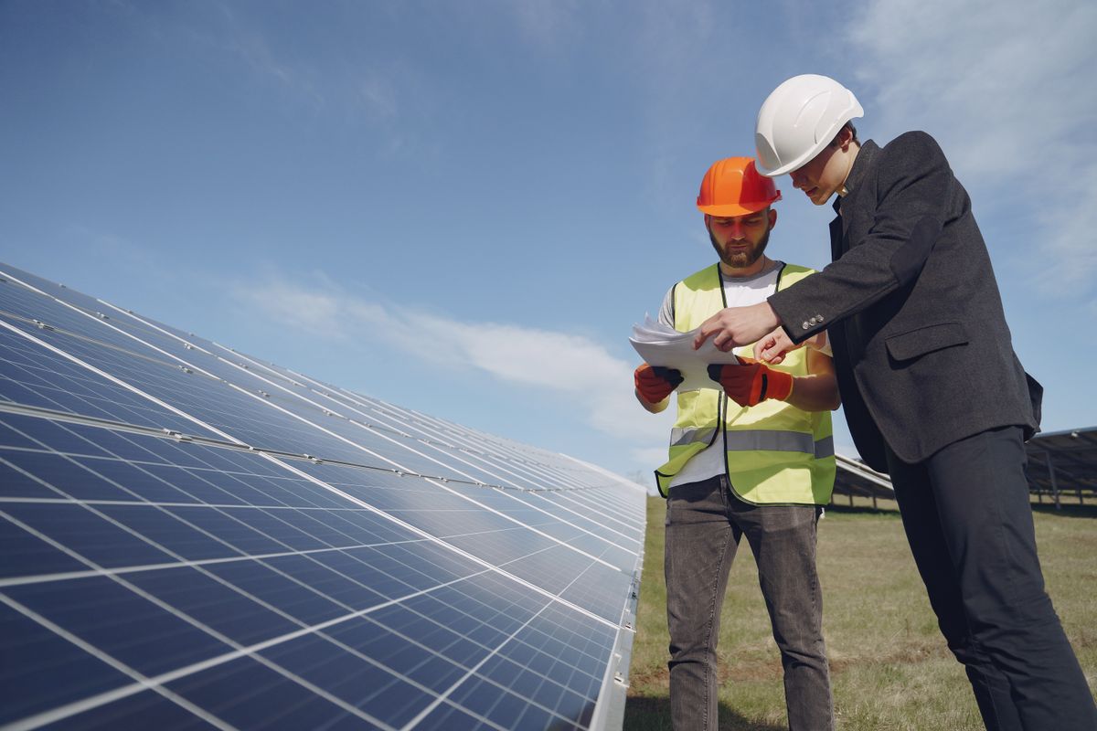 Technician training in solar panel installation and maintenance