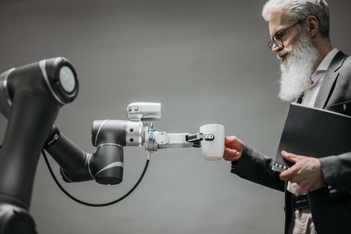 Modern office workspace representing AI and automation integration into business workflows