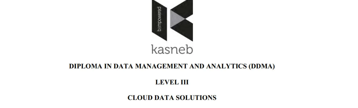 CLOUD DATA SOLUTIONS – CAT 1